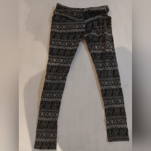 Black and white patterns tights, size L/G (10-12) Brand: George - Picture 1 of 3